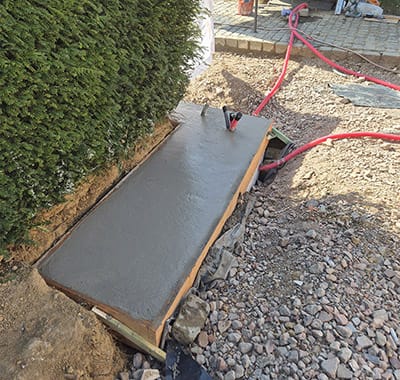 Massif béton portail autoportant 4m
